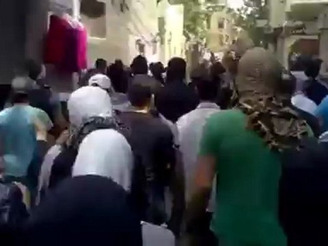 فري برس دمشق جوبر مظاهرة مع زيارة بعثة المراقبين18 4 2012 Damascus