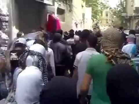 فري برس دمشق جوبر مظاهرة مع زيارة بعثة المراقبين18 4 2012 Damascus