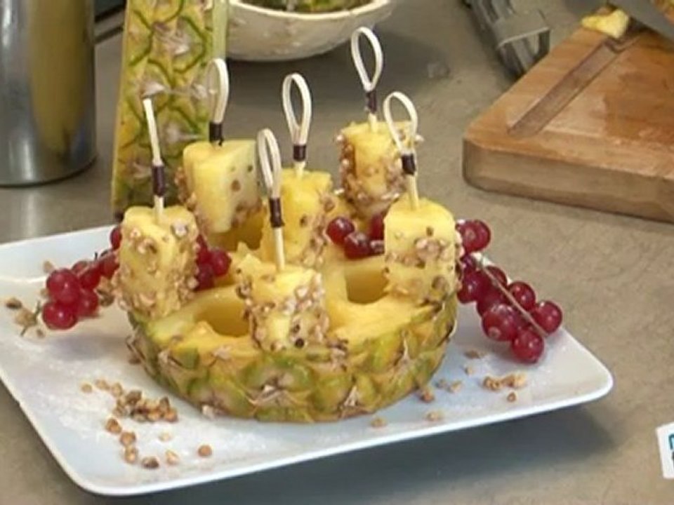 Cuisine : Recette de brochettes d'ananas