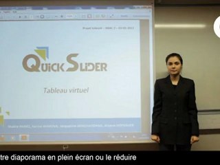 Vidéo tutoriel (mettre le diaporama en plein écran/réduire le diaporama)