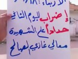 فري برس ريف حماه المحتل اضراب اللطامنة حدادا على الشهيدةمعالي الصالح 18 04 2012 Hama