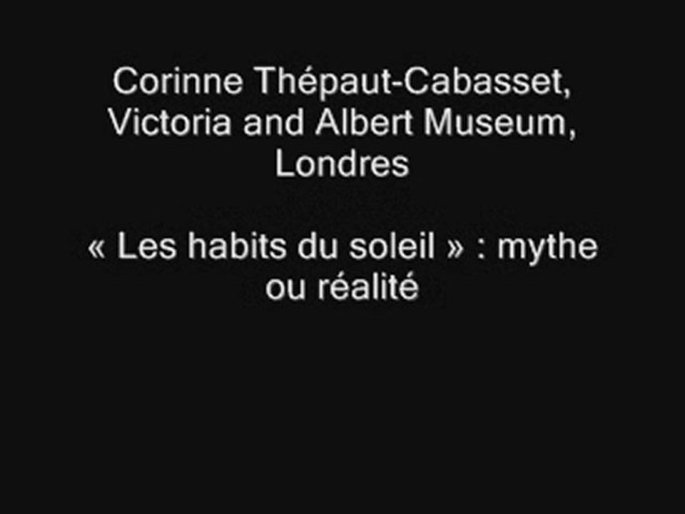 10.01.12 n°1 - Séminaire histoire de la mode et du vêtement - La mode : objet d’études ? - Séance du 10 janvier 2012 – Première partie