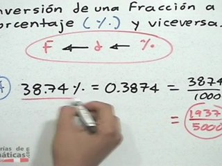 Conversión de una fracción a porcentaje - HD