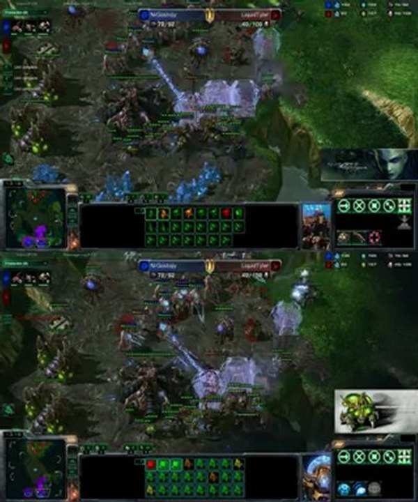 [SC2] NrGGostojiy (Z) Vs LiquidTyler (P) : Views of 2 players Starcraft II :
