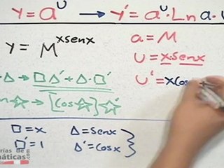 Derivar una función ¨con base numérica y función como potencia¨ - HD