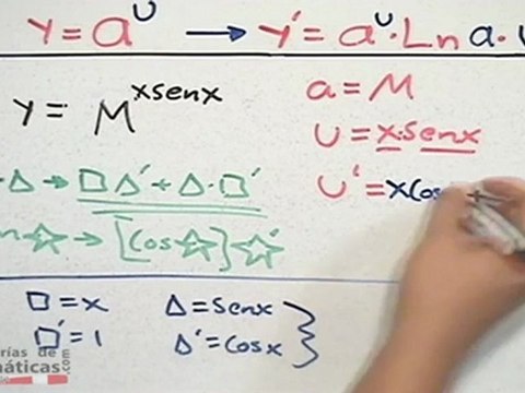 Derivar una función ¨con base numérica y función como potencia¨ - HD