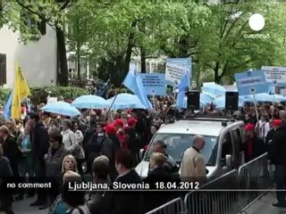 civil servents strike across Slovenia - no comment