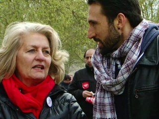 Annie Novelli au grand rassemblement du changement, avec François Hollande