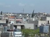 فري برس حمص القصير  قصف بالصواريخ والهاون على المنازل 19 4 2012 Homs
