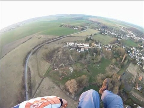 Ecole Grand Vol Paramoteur, Paris Nord Ouest, Vol de l'instructeur sous AWAK 18, Mars 2012