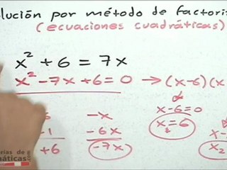 Resolver ecuaciones cuadráticas por factorización - HD