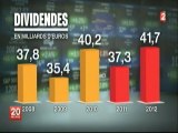 FR2 JT20h 2012.01.05 Les dividendes ne craignent pas la crise