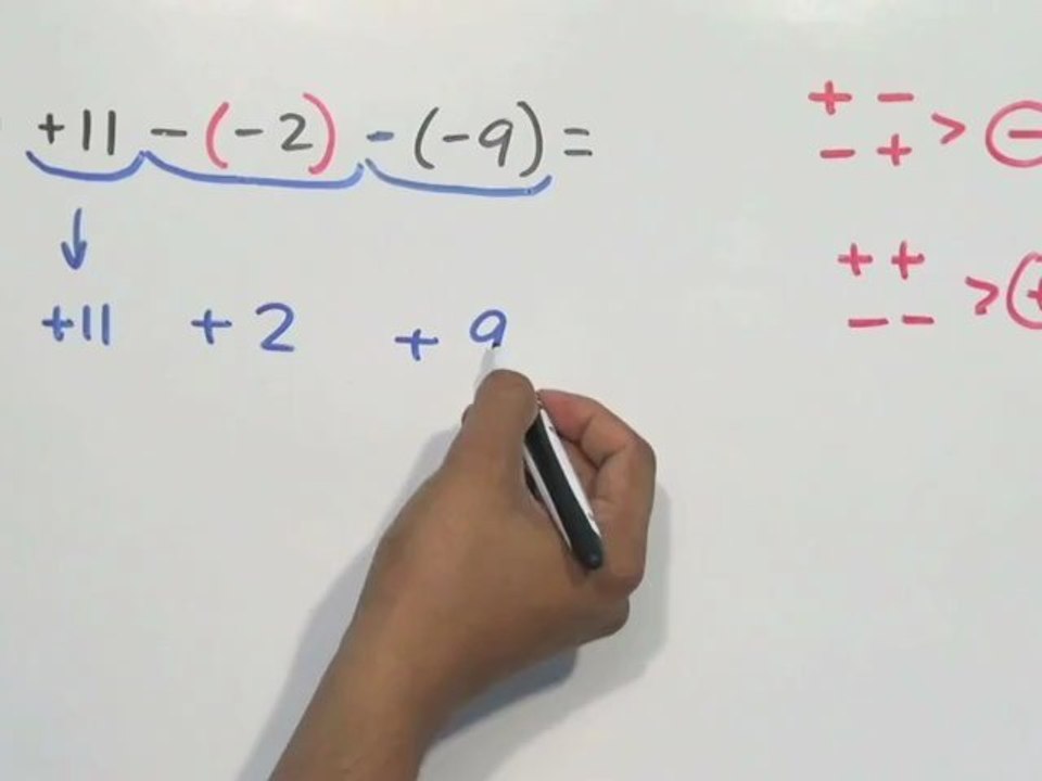 Suma y resta de números enteros con paréntesis - HD