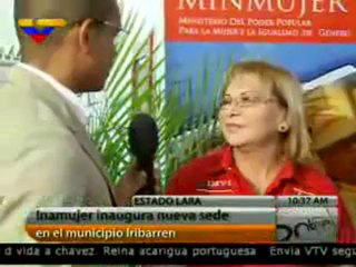 (VÍDEO) Inamujer inaugura nueva sede en el municipio Iribarren del estado Lara 18.04.2012