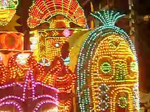 essais éclairage char Bricolodingo carnaval de Cholet 2012 - 2