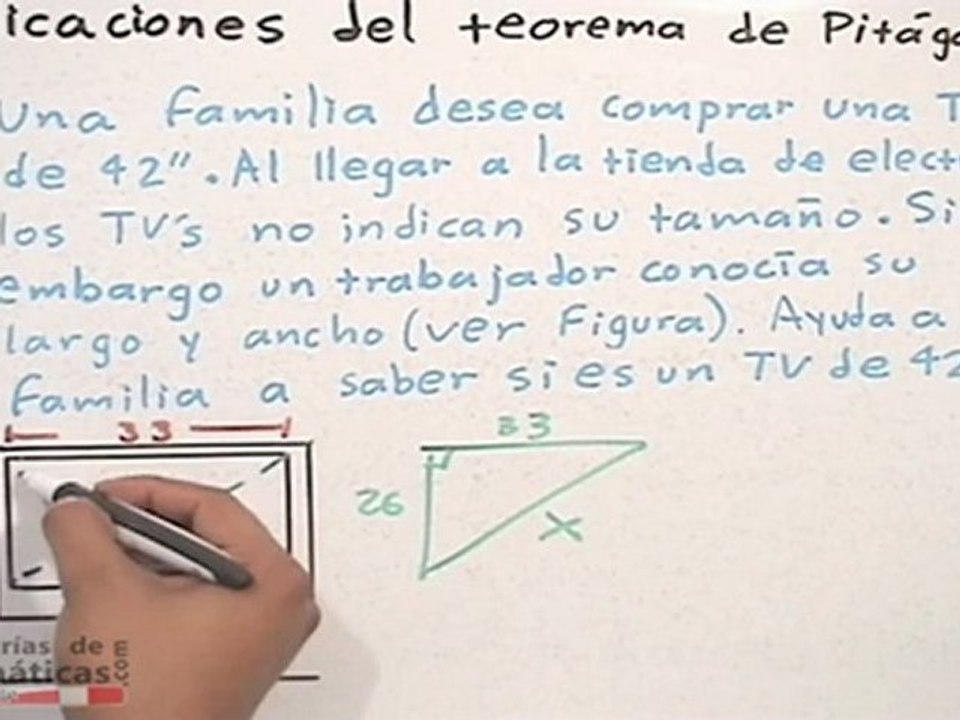 Aplicación del teorema de pitágoras - HD