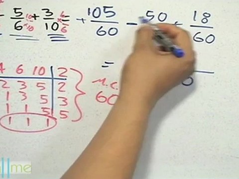 Suma y resta de fracciones con diferente denominador (convertir fracciones) -HD