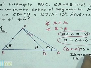 Encontrar ángulo en un triángulo (folleto Int. OMM 2006) - HD