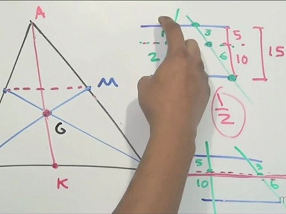 Demostración de la concurrencia de las medianas de un triángulo - HD