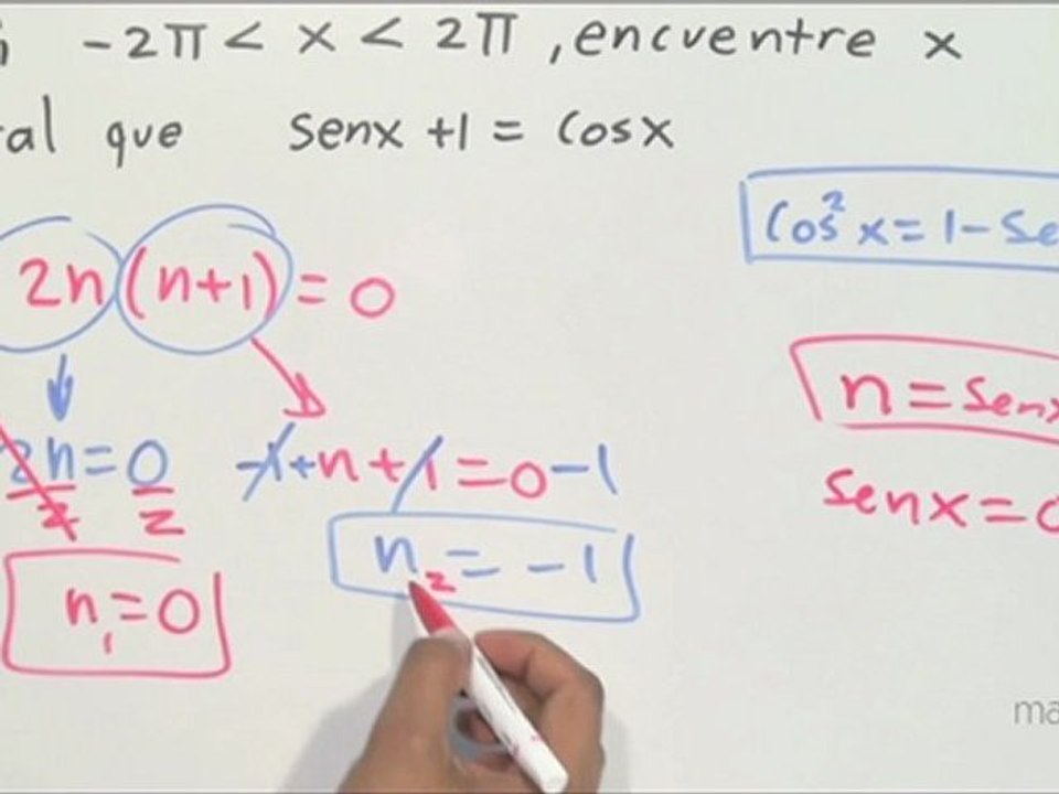 Encontrar x tal que senx+1=cosx