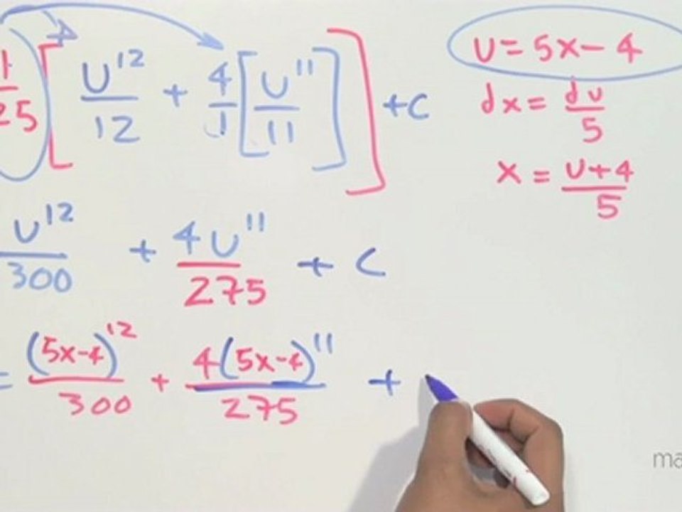 Caso especial de una integral por sustitución