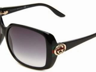 Gucci GG3166/S Sunglasses - 0D28 Shiny Black (JJ Grey Gradient Lens) - 59mm