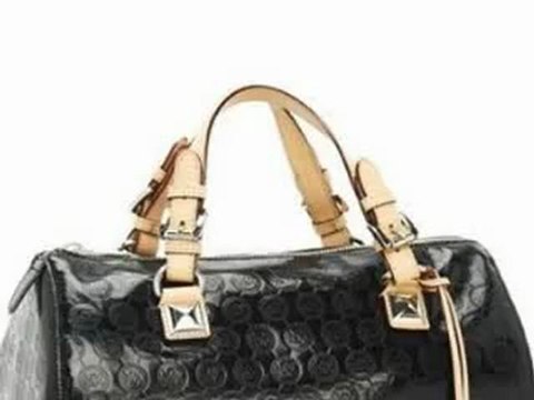 MICHAEL Michael Kors Jet Set Grayson Large Monogrammed Satchel, Black