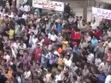 فري برس ادلب معرة النعمان مظاهرة في جمعة سننتصر ويهزم الأسد  20 4 2012 Idlib