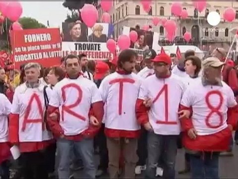 Strike hit Italy rages against Monti's labour reforms