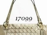Authentic Coach Woven North South Large Tote Bag Light Gold 17099