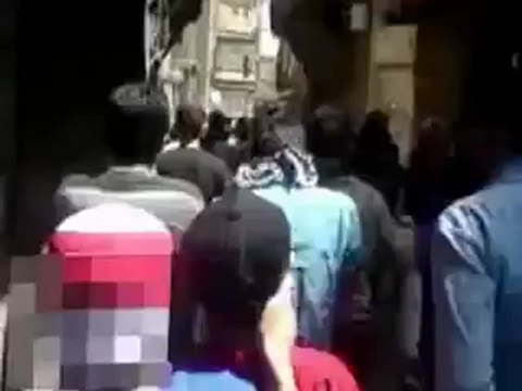 فري برس دمشق مظاهرة حي الميدان المجاهد جامع مــازيأبـو حـبـل 20 4 2012 Damascus