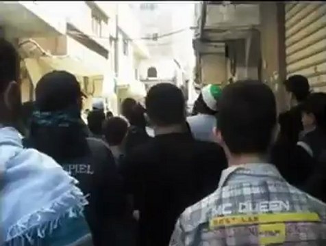 فري برس دمشق حي التضامن مضاهرة من ساحة الحرية20 4 2012 Damascus