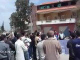 فري برس حمص القصير مظاهرة طيارة في القصير رغم القصف 20 4 2012 Homs