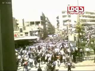 فري برس ريف دشق دوما جمعة  سننتصر ة يهزم الأسد  مظاهرة20 4 2012 Damascus