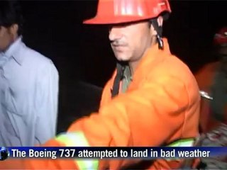 Devastation at scene of Bhoja Air crash in Pakistan