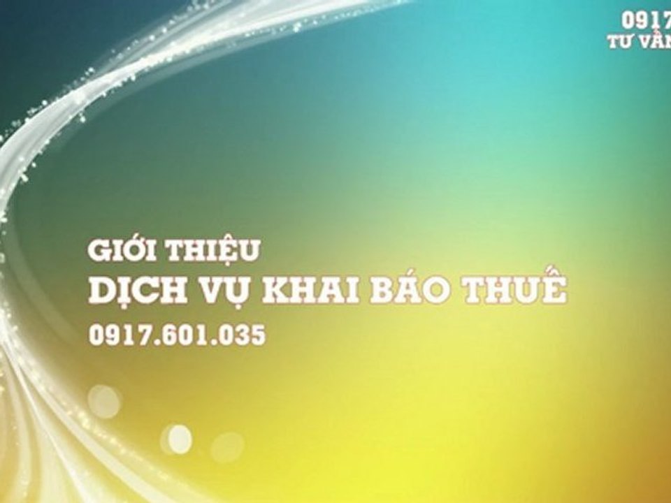 Khai báo thuế - 0917.401.035