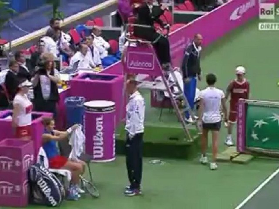 Fed Cup Semifinal - Rep. Czech vs Italy - Schiavone vs Safarova