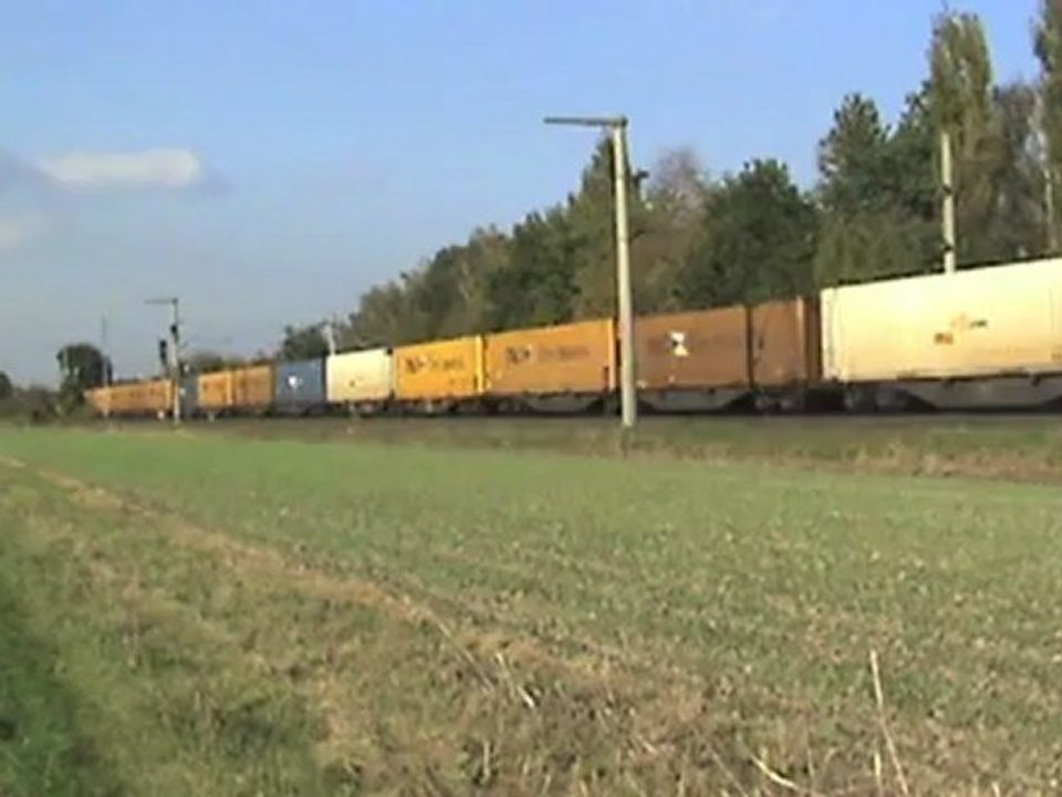 Züge bei Brühl-Walberberg, ICE II, 3x 101, 120, 4x 460, 2x 146, Crossrail 185, 4x 425