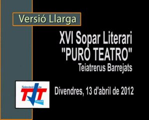XVI Sopar Literari. 13/04/2012
