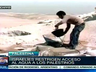 Israelíes restringen acceso al agua a palestinos