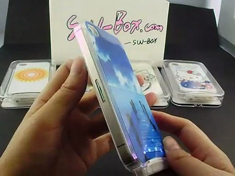 Coolest LED Flashing Clear Hard Case for iPhone 4S @ sw-box