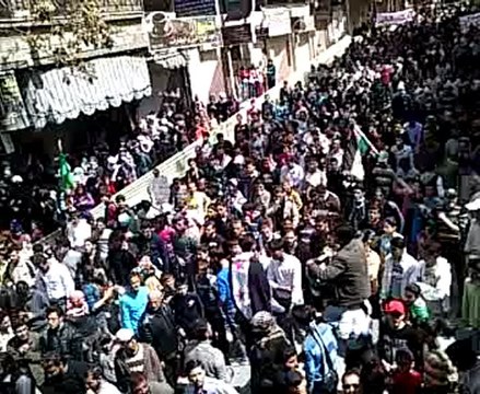 فري برس ريف دمشق يـبرود مظاهرة الثوار الأبطال 20 04 2012 ج 1 Damascus