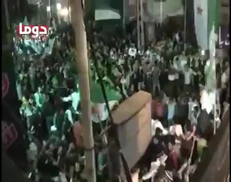 فري برس ريف دمشق دوما مسائية اكثر رائعة في جمعة سننتصر ويهزم الاسد 20 4 2012 Damascus