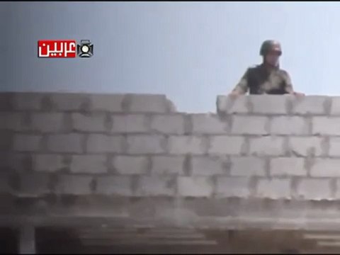 فري برس ريف دمشق مدينة عربين إنتشار القناصة على أسطح الأبنية لمنع خروج أي مظاهرة 20 4 2012 Damascus