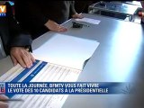 Jacques Cheminade a voté dans une mairie du XXe arrondissement de Paris