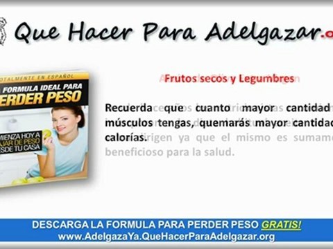 Bajar de peso - Alimentos que queman grasa