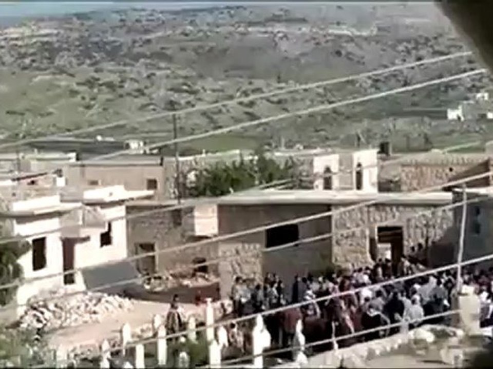 فري برس حلب دير سمعان تشييع الشهيد عمر عبودرشيد 21 4 2012 Aleppo