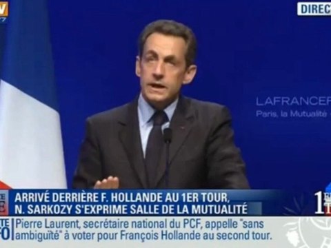 Sarkozy : les Français ont exprimé un vote de crise