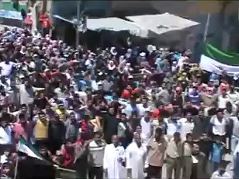فري برس حمص الرستن مظاهرات حاشدة 22 4 2012 Homs