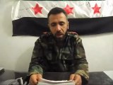 فري برس بيان لقائد كتيبة 71مغاوير التابعة للجيش الحر 22 4 2012 Idlib